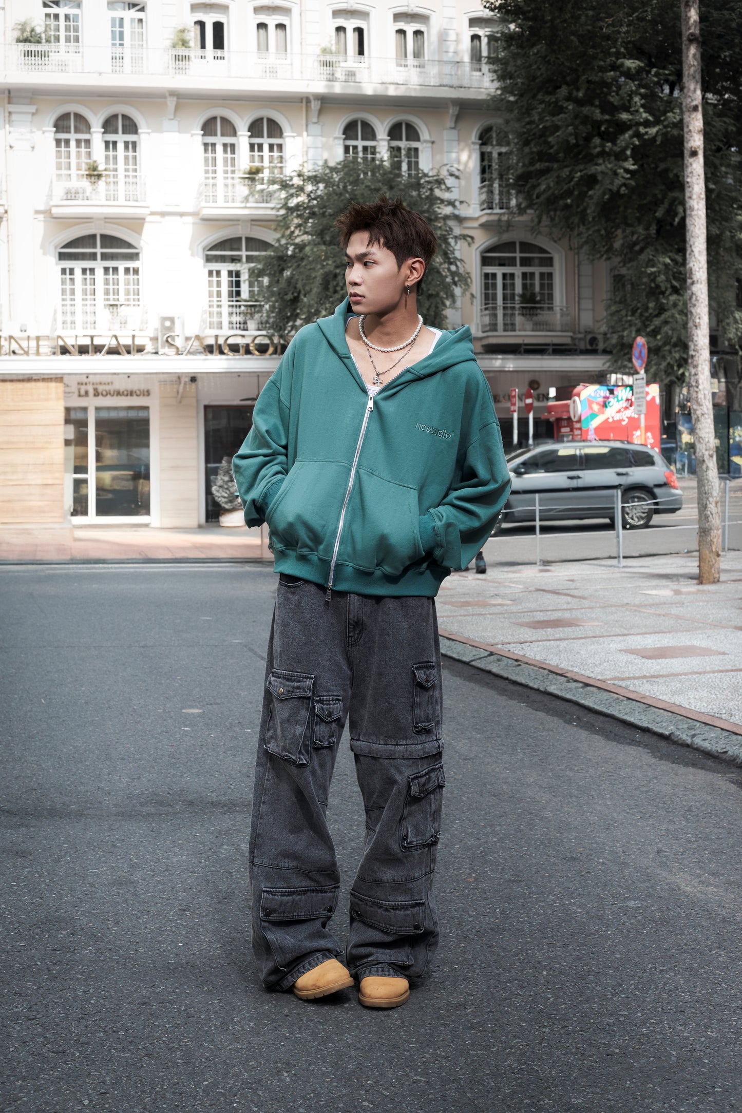 NCS® Made By Saigonese Zip Hoodie (Moss Green)