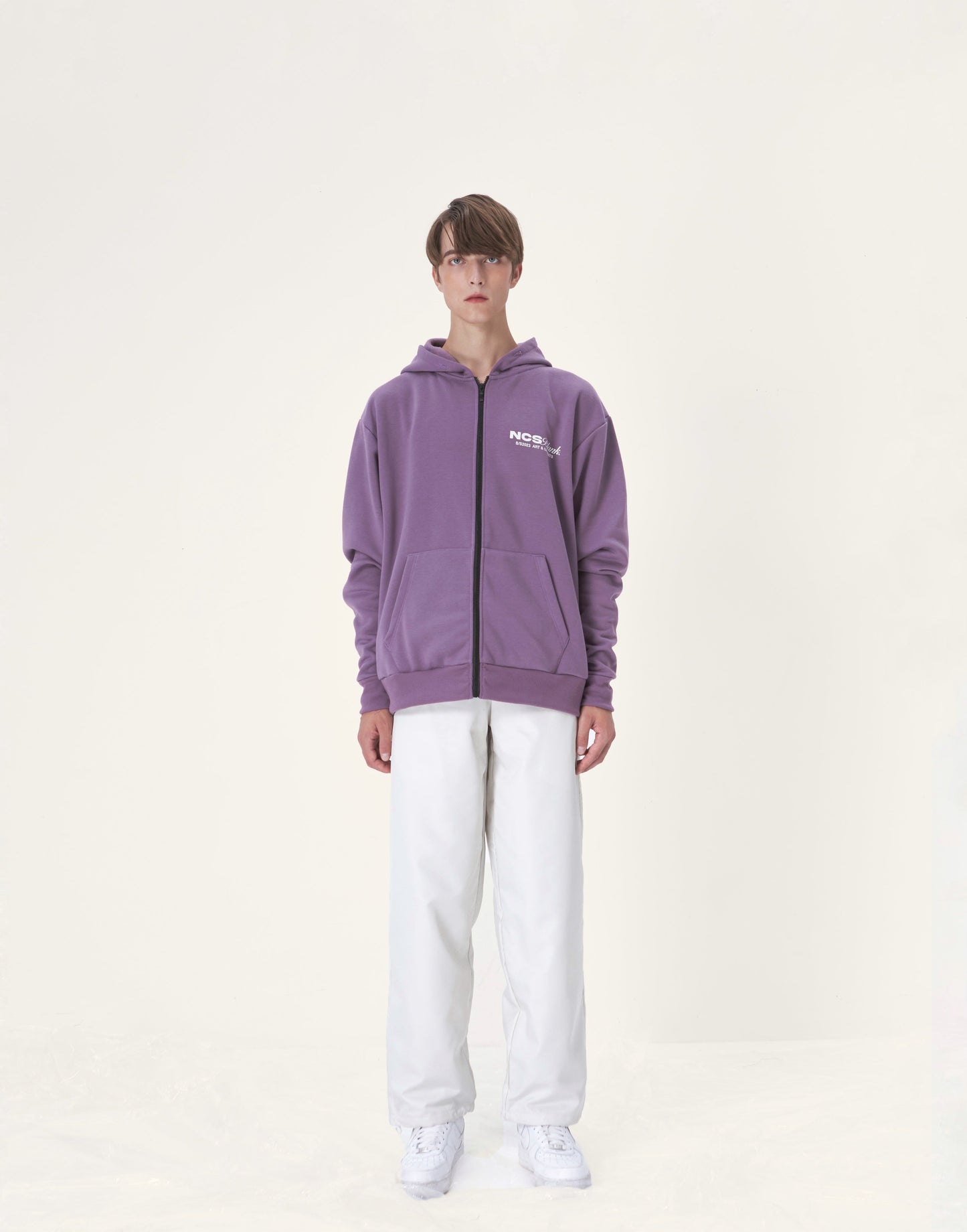 NCS® Canvas Zip Hoodie (Mauve) - NOCONTROLSTUDIO