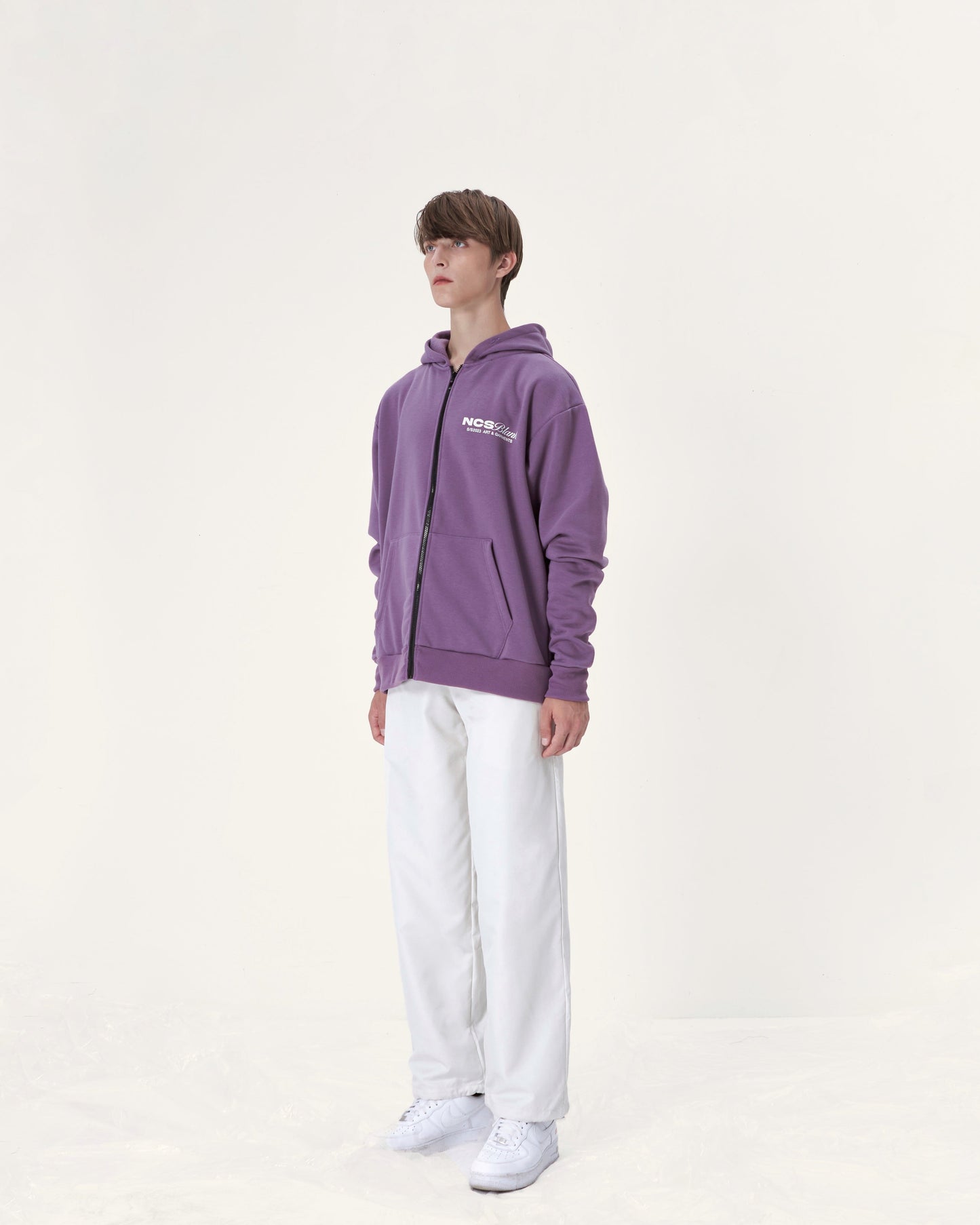 NCS® Canvas Zip Hoodie (Mauve) - NOCONTROLSTUDIO